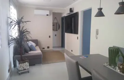 Apartamento  frente ao mar região nobre da cidade com 01 suíte em santos