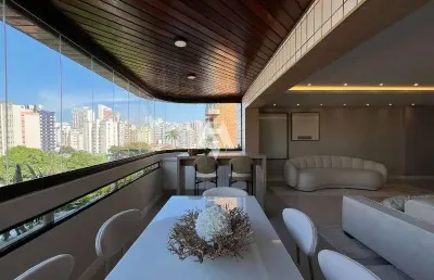 Apartamento alto padrão 4 quartos/suítes à venda na vila rica/boqueirão - santos/sp