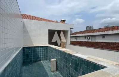 Casa sobreposta com 3 quartos sendo 3 suítes ,2 vagas - embaré / santos