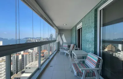Apartamento com varanda e vista mar 3 suítes 3 vagas e lazer á venda na aparecida em santos/sp