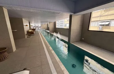 Apartamento à venda com 2 dormitórios e vaga demarcada em josé menino, santos/sp