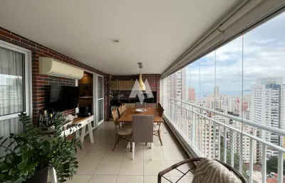 Apartamento mobiliado com 3 quartos 3 vagas e lazer para alugar na vila rica/boqueirão - santos/sp