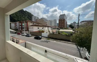 Apartamento  no marapé – 3 dormitórios, varanda e 03 quadras da praia
