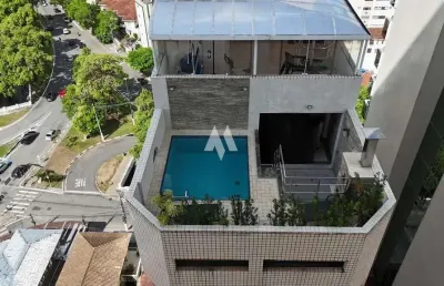 Cobertura à venda com 4 andares com elevador privativo - gonzaga / santos