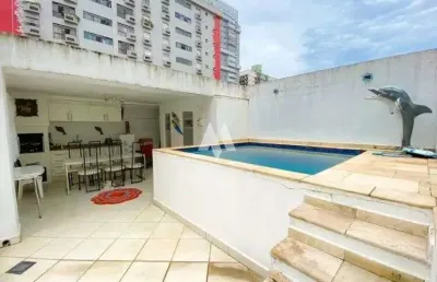 Sobrado com 3 quartos e 4 banheiros à venda, 220 m² - gonzaga em santos
