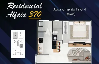 Apartamento com 1 quarto à venda na Rua Alfaia Rodrigues, Embaré, Santos