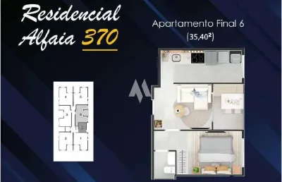 Apartamento com 1 quarto à venda na Rua Alfaia Rodrigues, Embaré, Santos
