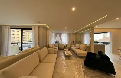 Apartamento alto padrão com 4 quartos e 4 vagas à venda no boqueirão - santos/sp