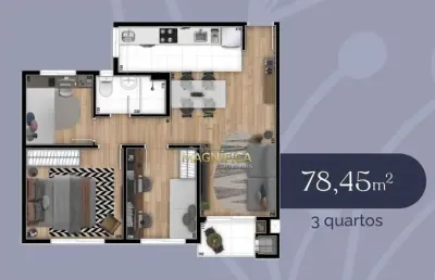 Apartamento com 3 quartos à venda na rua rosamélia de oliveira, 1000, campo comprido, curitiba por r$ 365.100