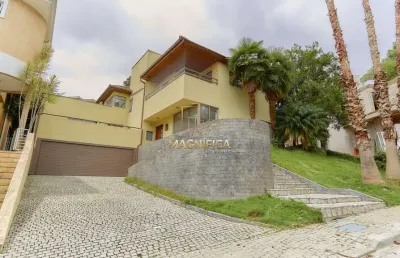 Casa em condomínio fechado com 5 quartos à venda na rua eduardo sprada, 2000, campo comprido, curitiba, 410 m2 por r$ 3.400.000