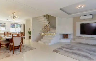 Casa em condomínio fechado com 3 quartos à venda na rua desembargador otávio do amaral, 1675, mercês, curitiba, 243 m2 por r$ 1.950.000