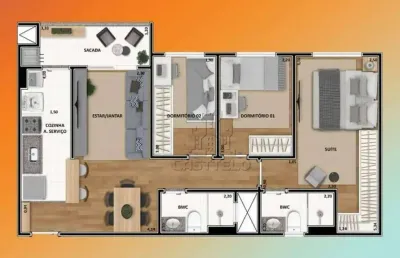 Apartamento com 2 dormitórios à venda, 64 m² por r$ 480.000,00 - igapó - londrina/pr