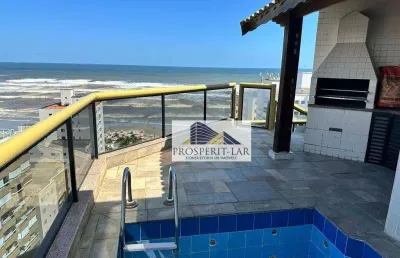 Cobertura com 4 dormitórios à venda, 183 m² por r$ 1.900.000,00 - aviação - praia grande/sp