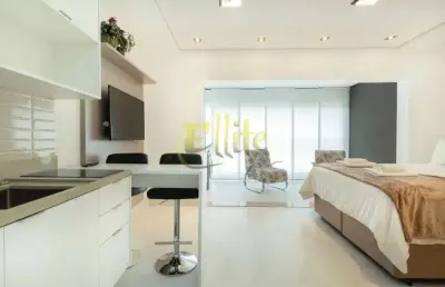 Studio mobiliado com 01 dormitório para locação em indianópolis, são paulo!
