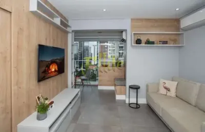 Apartamento mobiliado para locação na região do brooklin em são paulo!