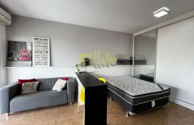 Apartamento mobiliado com 01 dormitório para locação na região do brooklin em são paulo!
