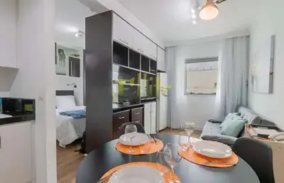 Apartamento totalmente mobiliado com 01 dormitório para locação na região de pinheiros em são paulo!