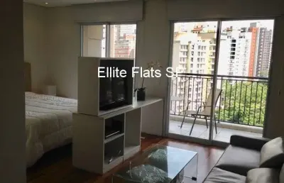 Flat para locação na vila nova conceição, prédio alto padrão totalmente mobiliado, próximo ao parque ibirapuera!