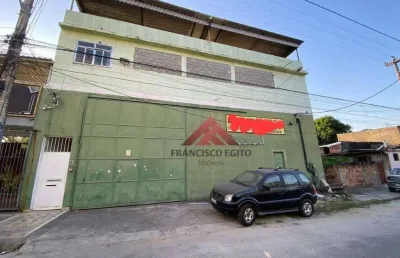 Galpão, 640 m - venda por  1.600.000 ou aluguel por  13.075-mês - nova cidade - são gonçalo-rj