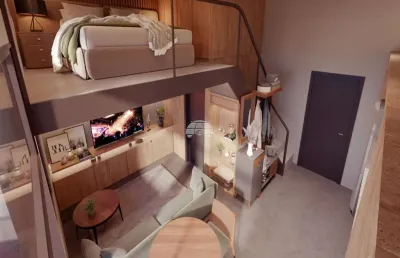 Apartamento com 1 quarto à venda na rua conselheiro carrão, 1615, juvevê, curitiba, 43 m2 por r$ 431.340