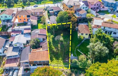 Terreno à venda na rua jornalista josé ernesto ericksen pereira, 104, pilarzinho, curitiba, 453 m2 por r$ 320.000