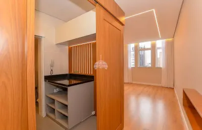 Apartamento com 1 quarto à venda na praça zacarias, 46, centro, curitiba, 46 m2 por r$ 440.000