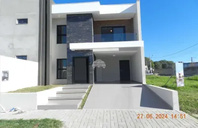 Casa em condomínio fechado com 3 quartos à venda na rua david alves de goes, 955, boqueirão, guarapuava, 125 m2 por r$ 750.000