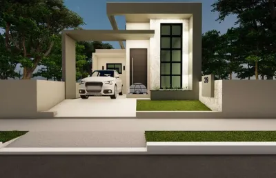 Casa em condomínio fechado com 3 quartos à venda na rua david alves de goes, 955, boqueirão, guarapuava, 84 m2 por r$ 485.000
