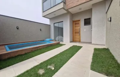 Casa com 3 quartos à venda na rua mauro paciornick, 510, balneário eliane, guaratuba, 96 m2 por r$ 549.990