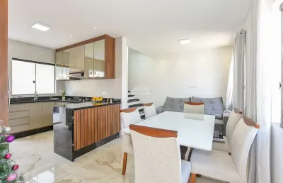 Casa em condomínio fechado com 3 quartos à venda na rua professor joão soares barcelos, 2995, boqueirão, curitiba, 110 m2 por r$ 650.000