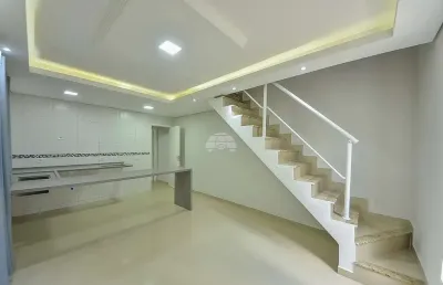 Casa em condomínio fechado com 3 quartos à venda na rua assaí, 630, sítio cercado, curitiba, 70 m2 por r$ 420.000