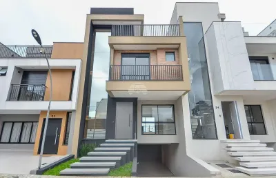 Casa em condomínio fechado com 3 quartos à venda na rua mário gomes cézar, 900, pinheirinho, curitiba, 217 m2 por r$ 1.550.000