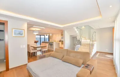 Casa em condomínio fechado com 3 quartos à venda na rua mário gomes cézar, 900, pinheirinho, curitiba, 198 m2 por r$ 1.590.000