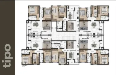 Apartamento com 3 quartos à venda na rua manágua, 309, centro, pinhais, 73 m2 por r$ 448.000