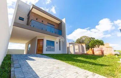 Casa em condomínio fechado com 3 quartos à venda na estrada da ratada, 71, águas claras, campo largo, 132 m2 por r$ 559.000