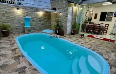 Sobrado em matinhos à 70m da praia com 130m², 3 dormitórios ( sendo 1 suíte ) e 2 vagas - balneário junara - matinho - pr