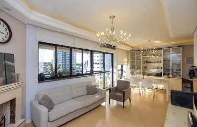 Apartamento semi-mobiliado no ecoville com 177m², 4 dormitórios ( sendo 1 suíte ) e 3 vagas de garagem - mossunguê - curitiba - pr
