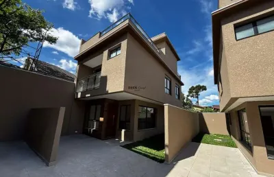 Lançamento!! sobrados em condomínio fechado no bairro tingui com 225m², 3 quartos e 1 vaga - tingui - curitiba - pr