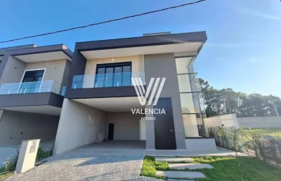 Sobrado em condominio | 3 suites | 6 vagas | 260m² | aviação - curitiba/pr
