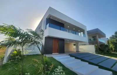 Casa duplex de alto padrão a venda em cond. alphaville - araçagy - 5 suítes