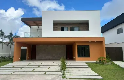 Casa duplex de alto padrão a venda no cond. alphaville em araçagy - 3 suítes