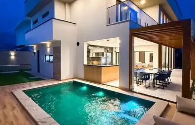 Casa duplex de alto padrão a venda no cond. alphaville em araçagy - 3 suítes