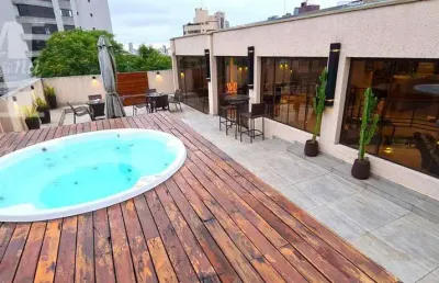 Cobertura edifício don giácomo mobiliada maravilhosa 4 dorms, 3 suítes, amplo escritório, deck com spa , espaço gourmet. 3 vagas.