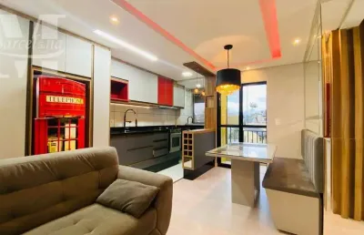 Apartamento no feel fit habitat com churrasqueira na sacada, 2 quartos, closet, semi-mobiliado