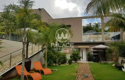 Casa em condomínio fechado com 6 quartos para alugar no colinas do piracicaba (ártemis), piracicaba , 610 m2 por r$ 15.000