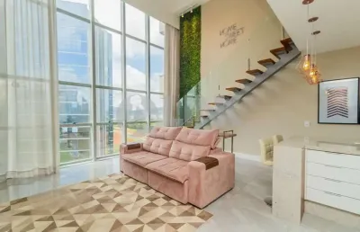 Apartamento duplex mobiliado de 1 quarto com 2 vagas à venda no bairro petrópolis em porto alegre