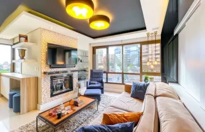 Apartamento mobiliado de 2 quartos com 2 vagas à venda no bairro bela vista em porto alegre