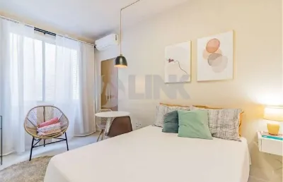 Apartamento mobiliado de 1 quarto airbnb à venda no bairro auxiliadora em porto alegre