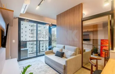 Apartamento mobiliado de 1 quarto estilo studio com 1 vaga à venda no bairro boa vista em porto alegre
