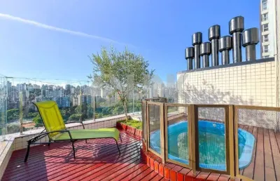 Cobertura mobiliada de 3 quartos com 4 vagas à venda no bairro petrópolis em porto alegre